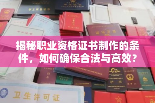 张湾揭秘职业资格证书制作的条件，如何确保合法与高效？